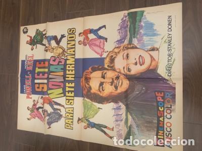 Libros: CARTEL CINE SIETE NOVIAS PARA SIETE HERMANOS. JANE POWEL. HOWARD KEEL . 70X100 CM APROX. - ALVARO: