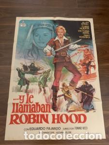 B&uuml;cher: CARTEL DE CINE Y LE LLAMABAN ROBIN HOOD. EDUARDO FAJARDO. ALAN STEEL. VICTORIA ABRIL. 70X100 CM APRO
