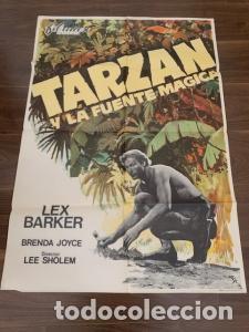 B&uuml;cher: CARTEL DE CINE TARZAN Y LA FUENTE MAGICA. LEX BARKER. BRENDA JOYCE. LEE SHOLEM. 70X100 CM APROX. - M