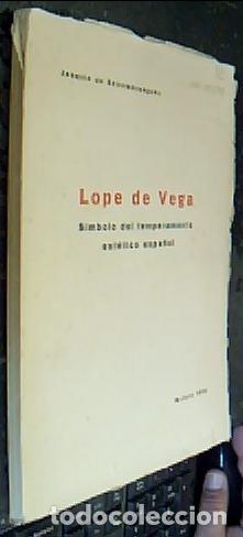 Libros: Lope de Vega. S&iacute;mbolo del temperamento est&eacute;tico espa&ntilde;ol - ENTRAMBASAGUAS Y PE&Ntilde;A, Joaqu&iacute;n de: