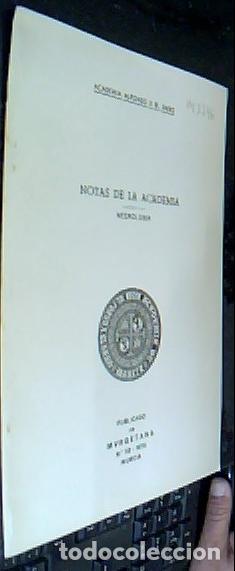 B&uuml;cher: Notas de la Academia. Necrolog&iacute;a - MU&Ntilde;OZ CORT&Eacute;S, Manuel: