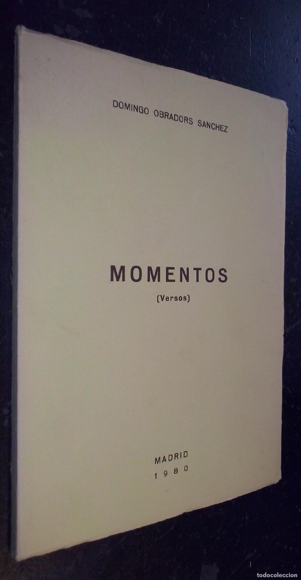 B&uuml;cher: Momentos (Versos) - OBRADORS S&Aacute;NCHEZ, Domingo: