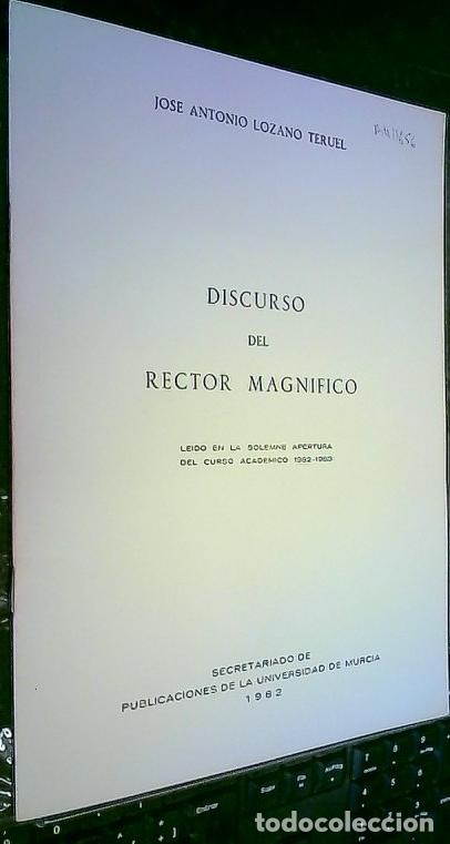 Libri di seconda mano: Discurso del Rector Magn&iacute;fico. Discurso le&iacute;do en la solemne apertura del Curso Acad&eacute;mico 1982 - 1983