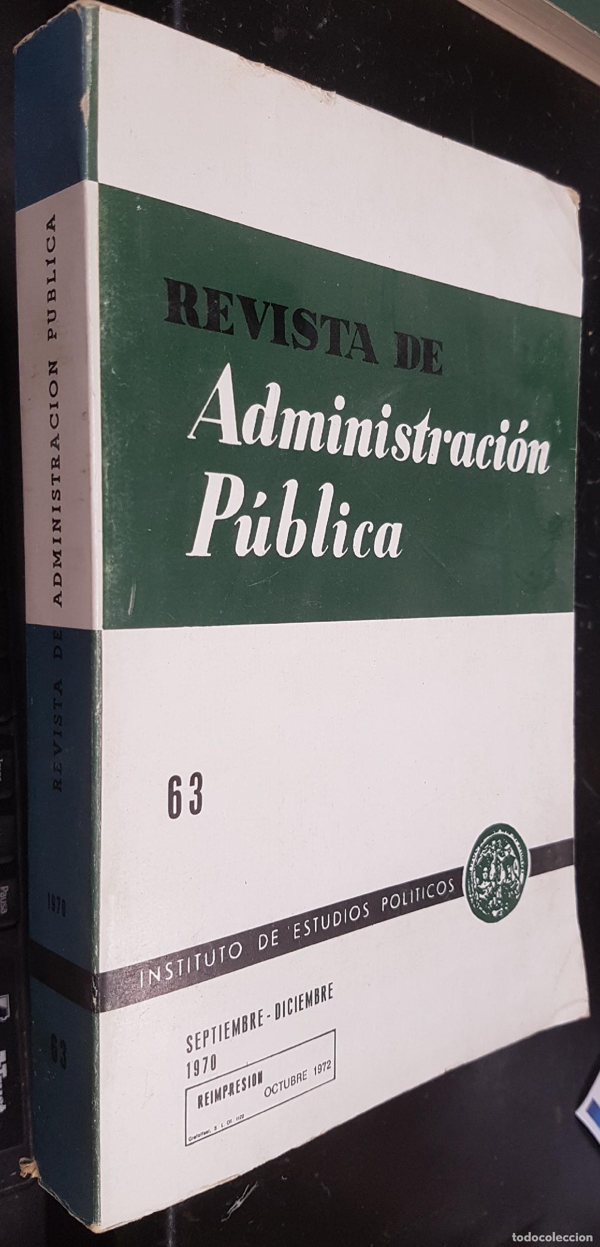 Libros: Revista de Administraci&oacute;n P&uacute;blica. N&ordm; 63 - : - Foto 1