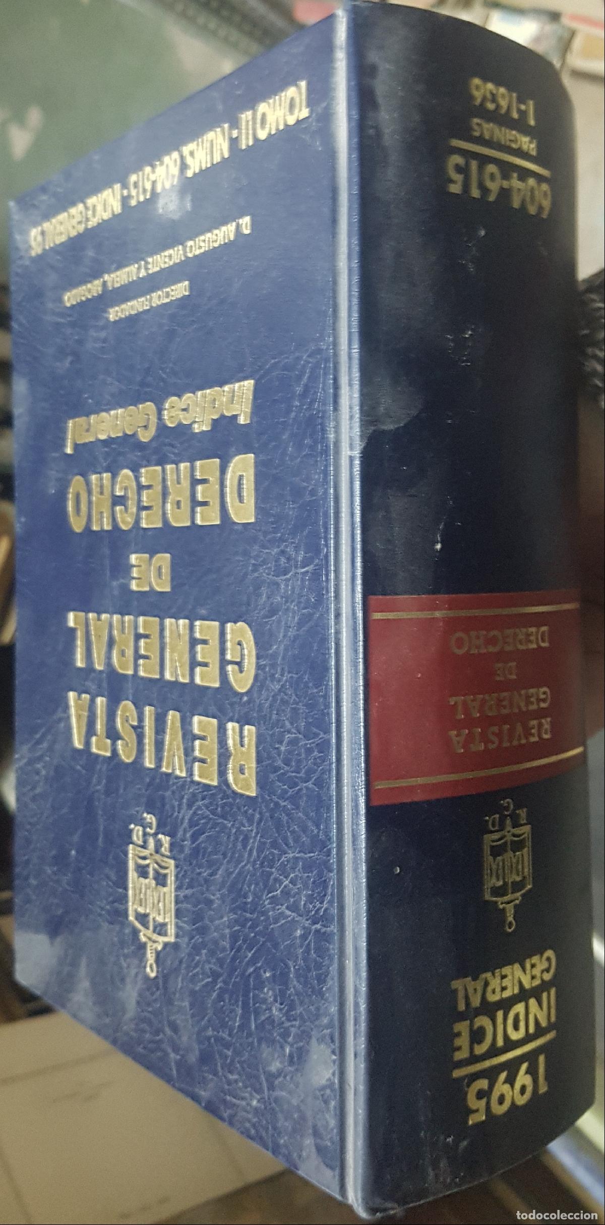 Libri di seconda mano: Revista general de derecho. &Iacute;ndice general 1995. Tomo LI. N&uacute;ms. 604-615 - :