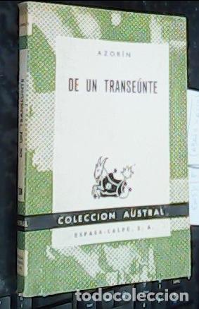 Livros em segunda m&atilde;o: De un transe&uacute;nte - AZOR&Iacute;N: