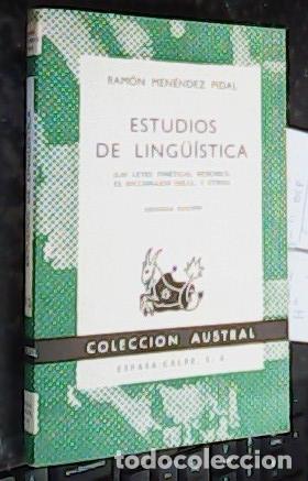 Libros: Estudios de ling&uuml;istica (las leyes fon&eacute;ticas, Menendus. El diccionario ideal y otros) - MEN&Eacute;NDEZ PID