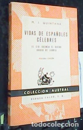 books: Vidas de espa&ntilde;oles c&eacute;lebres. E Cid. Guzm&aacute;n El Bueno. roger de Lauria - QUINTANA, M. J. :