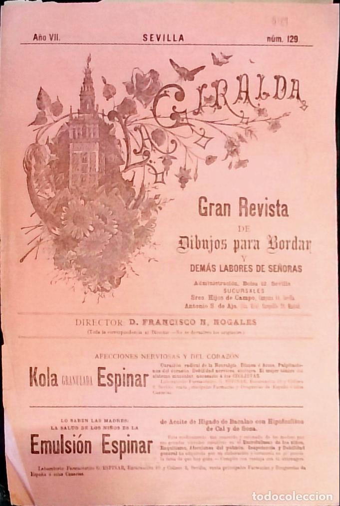 B&uuml;cher: La Giralda n&ordm; 129 A&ntilde;o VII. Gran revista de dibujos para bordar y dem&aacute;s labores de se&ntilde;oras. Director