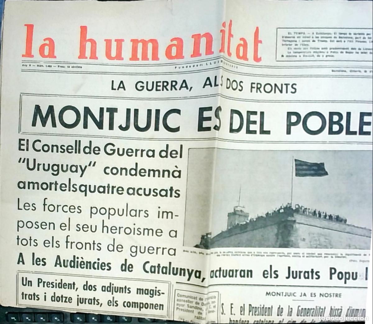 Libros: La guerra als dos fronts. Montjuic es del poble - Autores varios: