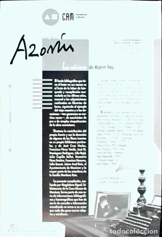Libros: Las ediciones de Azor&iacute;n. Separata - Pay&aacute; Bernab&eacute;, Jos&eacute;: