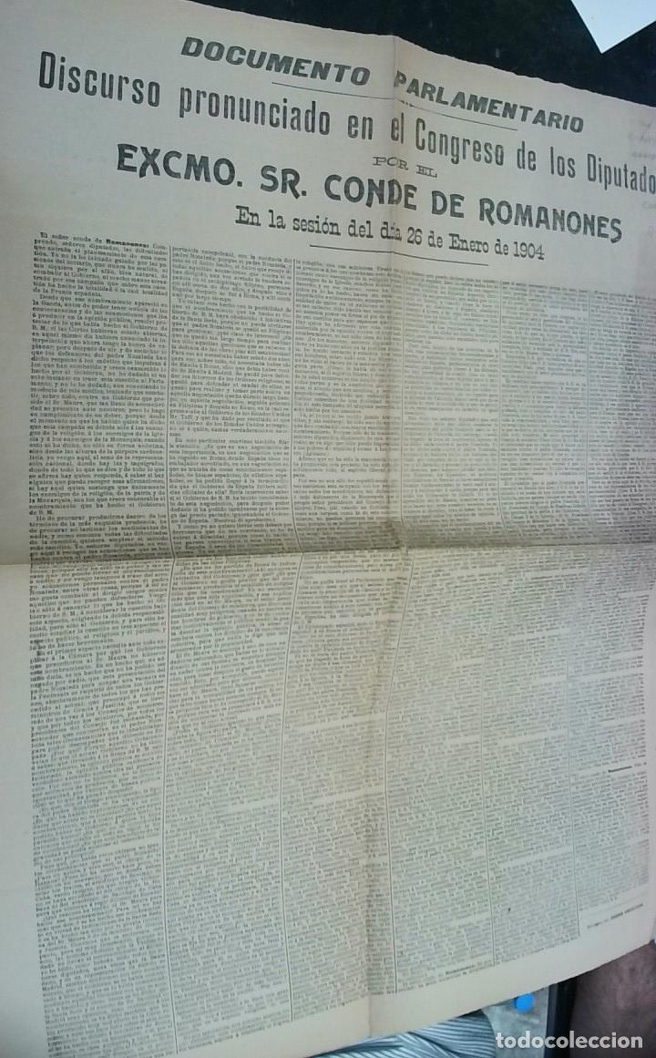 Libros: Documento parlamentario. Discurso pronunciado en el Congreso de los Diputados por el Excmo. Sr. Cond