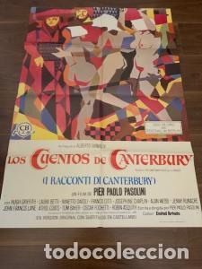 Libros: CARTEL CINE LOS CUENTOS DE CANTERBURY. HUGH GRIFFITH. JOSEPHINE CHAPLIN. 70X100 CM. - :