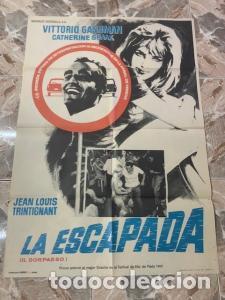 Livros em segunda m&atilde;o: CARTEL DE CINE LA ESCAPADA. IL SORPASSO. VITTORIO GASSMAN. CATHERINE SPAAK. JEAN LOUIS TRINTIGNANT.