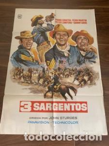 B&uuml;cher: CARTEL DE CINE TRES SARGENTOS. FRANK SINATRA. DEAN MARTIN. PETER LAWFORD. SAMMY DAVIS. 70X100 CM APR