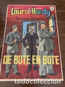 B&uuml;cher: CARTEL DE CINE DE BOTE EN BOTE. STAN LAUREL. OLIVER HARDY . 70X100 CM APROX. - ALVARO: