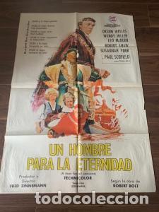books: CARTEL DE CINE UN HOMBRE PARA LA ETERNIDAD. ORSON WELLES. WENDY HILLER. 70X100 CM APROX. - :