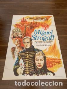 books: CARTEL CINE MIGUEL STROGOFF EL CORREO DEL ZAR. CURD JURGENS. GENEVIEVE PAGE. 70X100 CM aprox. - ALVA