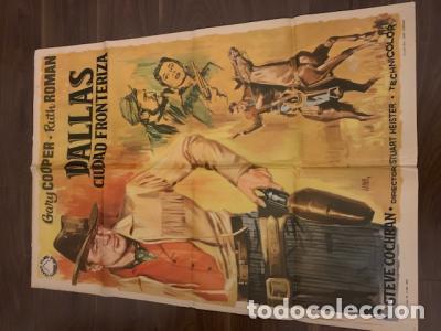 Libri di seconda mano: CARTEL CINE DALLAS CIUDAD FRONTERIZA. GARY COOPER. RUTH ROMAN. 70X100 CM. - JANO: