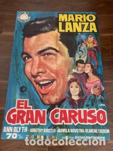 Libri di seconda mano: CARTEL DE CINE EL GRAN CARUSO. MARIO LANZA. ANN BLYTH. 70X100 CM APROX. - JANO: