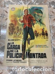 Libri di seconda mano: CARTEL DE CINE LA CARGA DE LA POLICIA MONTADA. ALLAN SCOTT. FRANK LATIMORE. 70X100 CM APROX. - JANO: