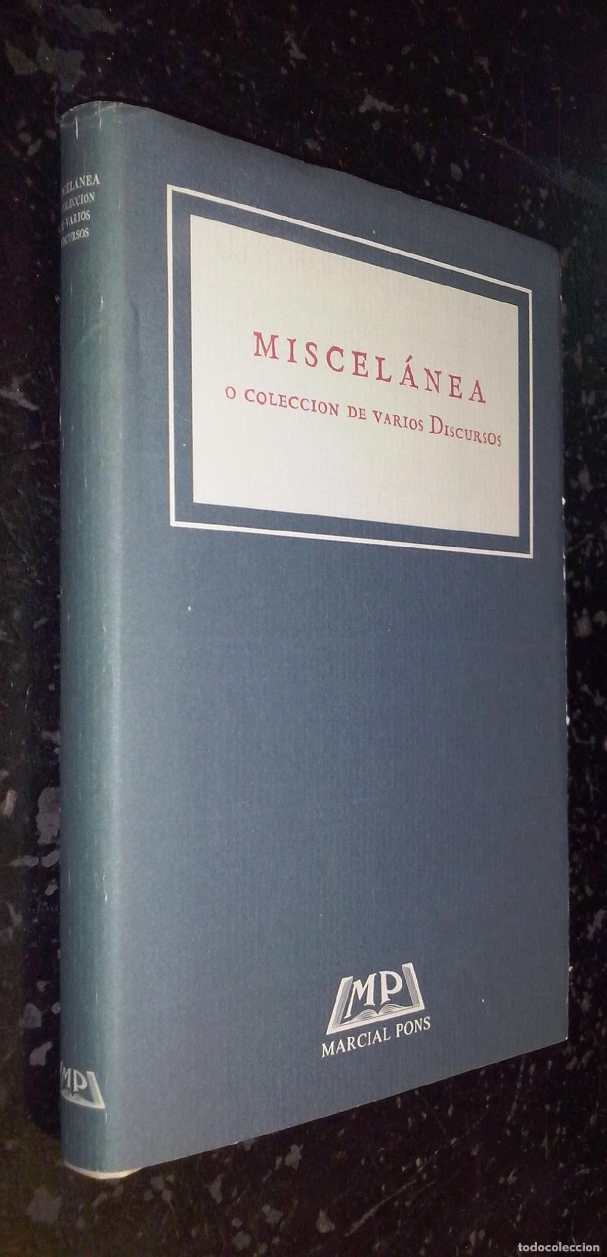 Libros: Miscel&aacute;nea o colecci&oacute;n de varios discursos. Facs&iacute;mil de 1787 - AA. VV.: - Foto 1