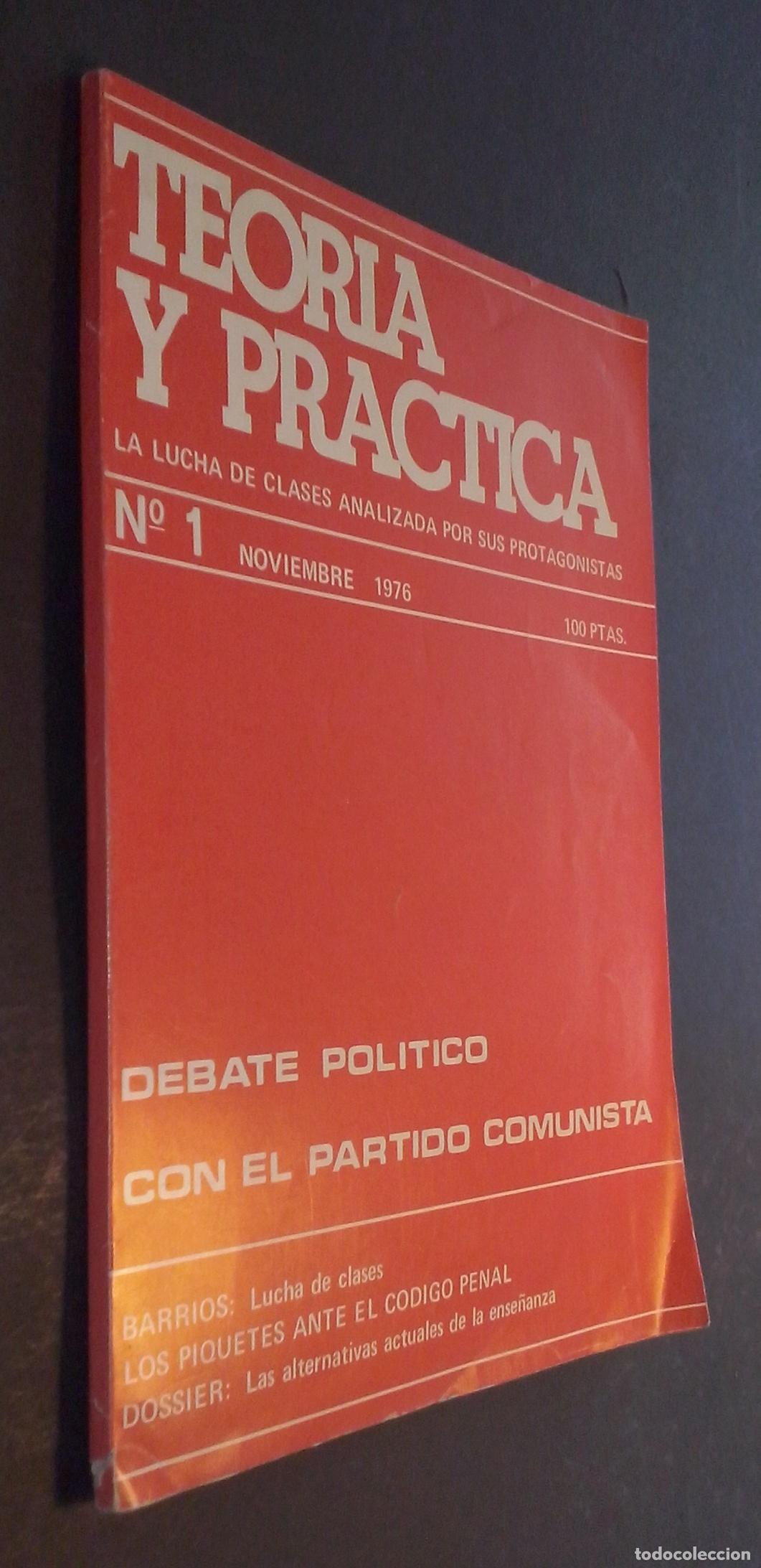Livros em segunda m&atilde;o: Teor&iacute;a y pr&aacute;ctica. La lucha de clases analizada por sus protagonistas. N&ordm; 1. Noviembre 1976. Debate