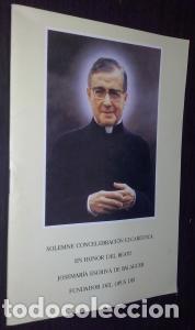B&uuml;cher: Solemne celebraci&oacute;n eucar&iacute;stica en honor del beato Jos&eacute; Mar&iacute;a Escriv&aacute; de Balaguer, fundador del Opus
