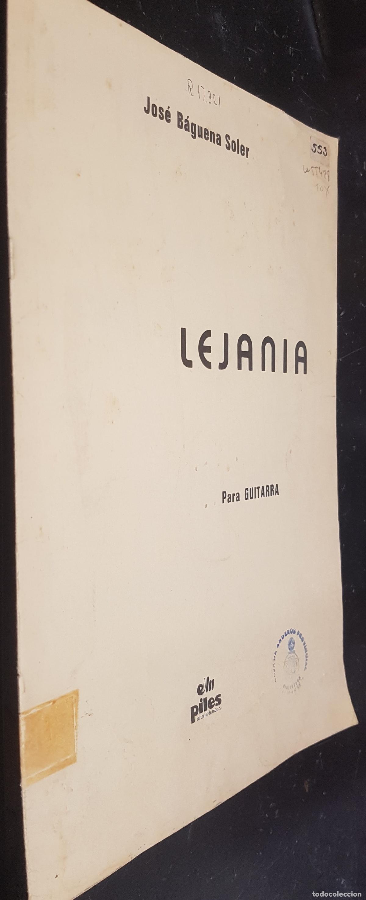 Livros em segunda m&atilde;o: Lejan&iacute;a. Para guitarra - B&aacute;GUENA SOLER, Jos&eacute;: