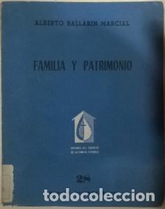 Libros: Familia y patrimonio. Fasc&iacute;culo 28 - BALLARIN MARCIAL, Alberto: