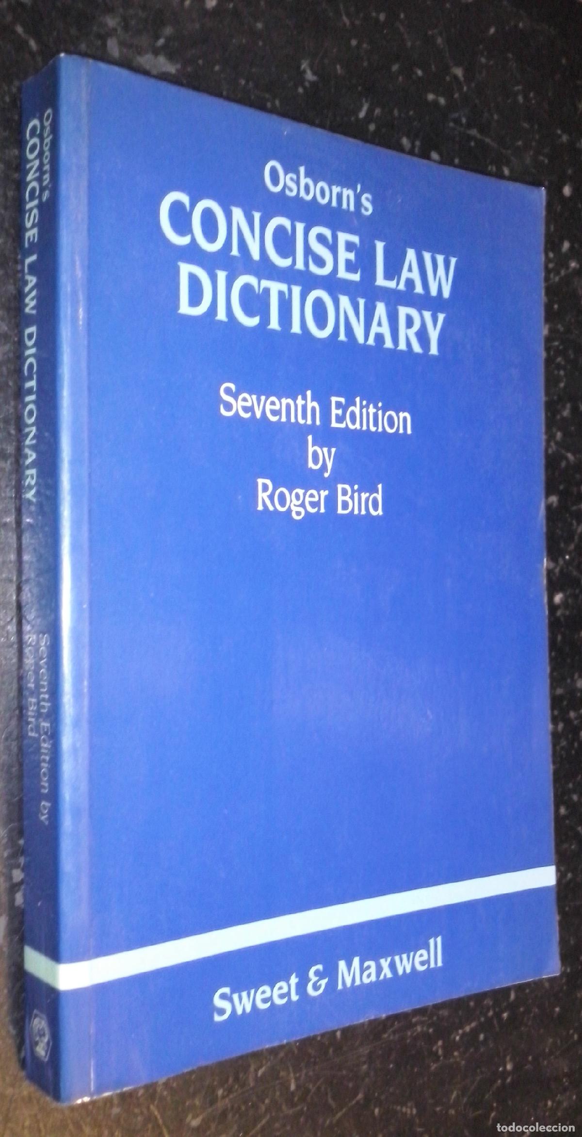 Livres: Osborn's Concise Law Dictionary - BIRD, Roger: