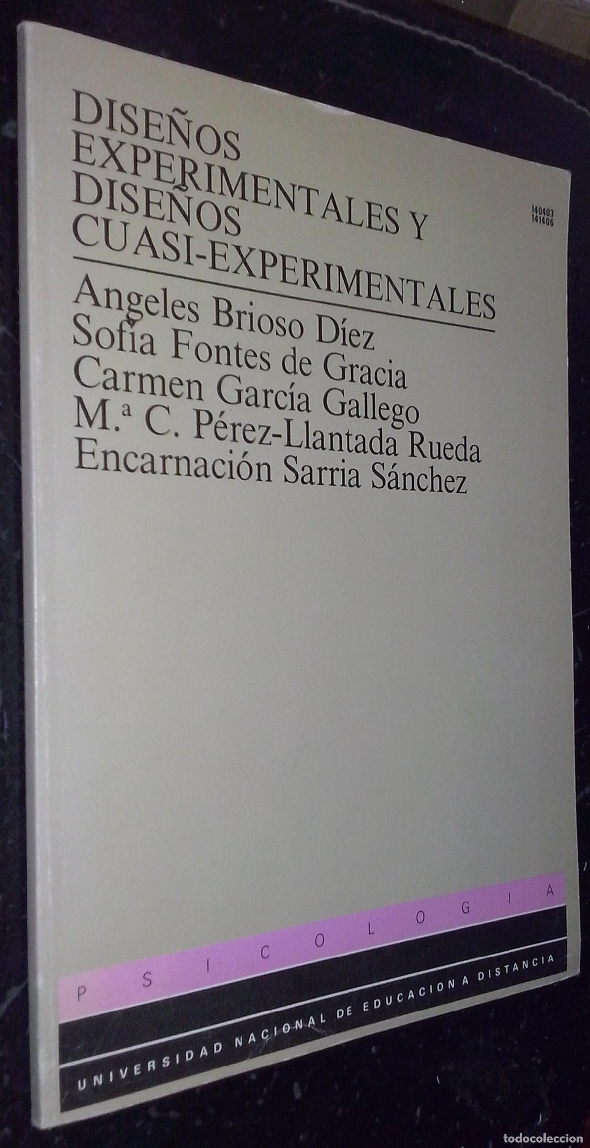 B&uuml;cher: Dise&ntilde;os experimentales y dise&ntilde;os cuasi-experimentales - BRIOSO D&Iacute;EZ, &Aacute;ngeles; FONTES DE GRACIA, Sof&iacute;