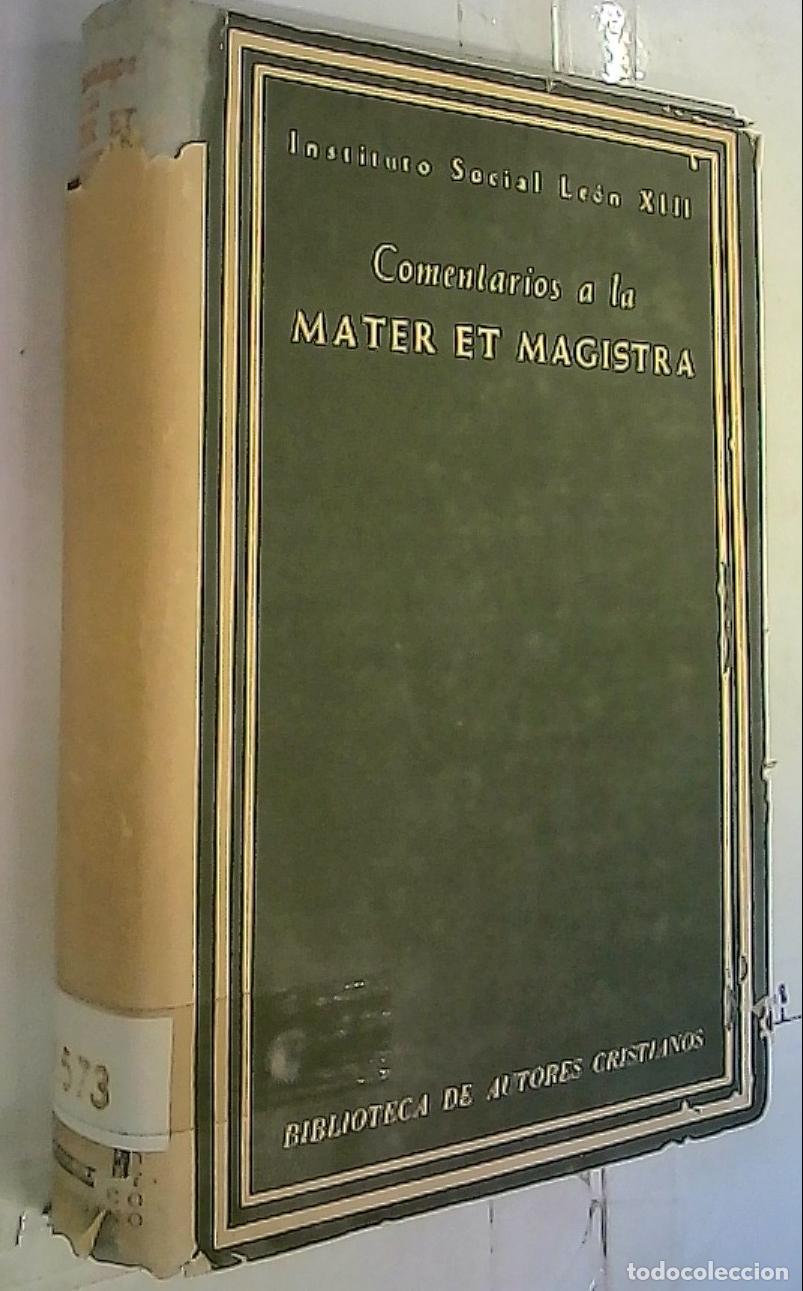 Libri di seconda mano: Comentarios a la Mater et Magistra - BRUGAROLA, M.; CERRO CORROCHANO, T. y otros: