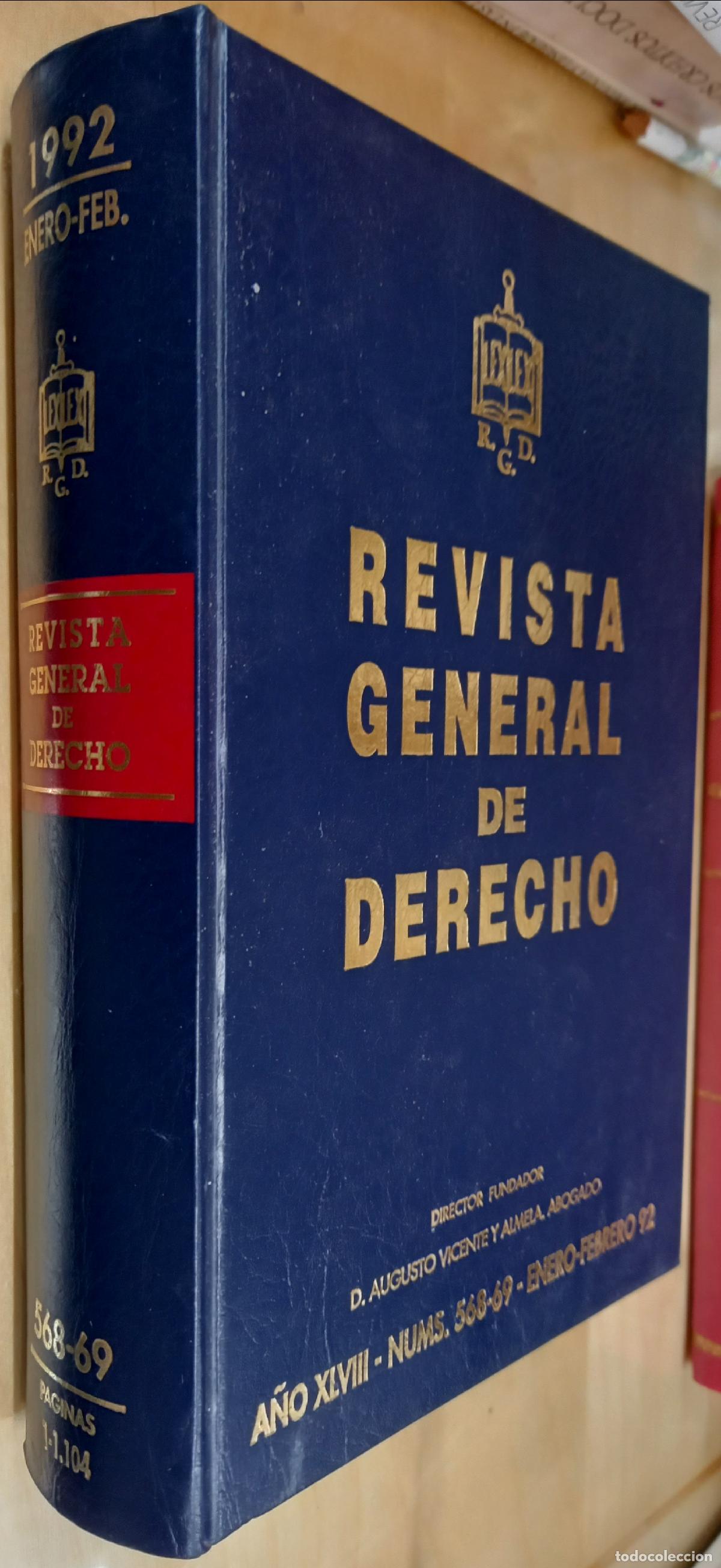 Libri di seconda mano: Revista general de derecho. A&ntilde;o XLVIII. N&uacute;ms. 568-569. Enero-Febrero 92 - :