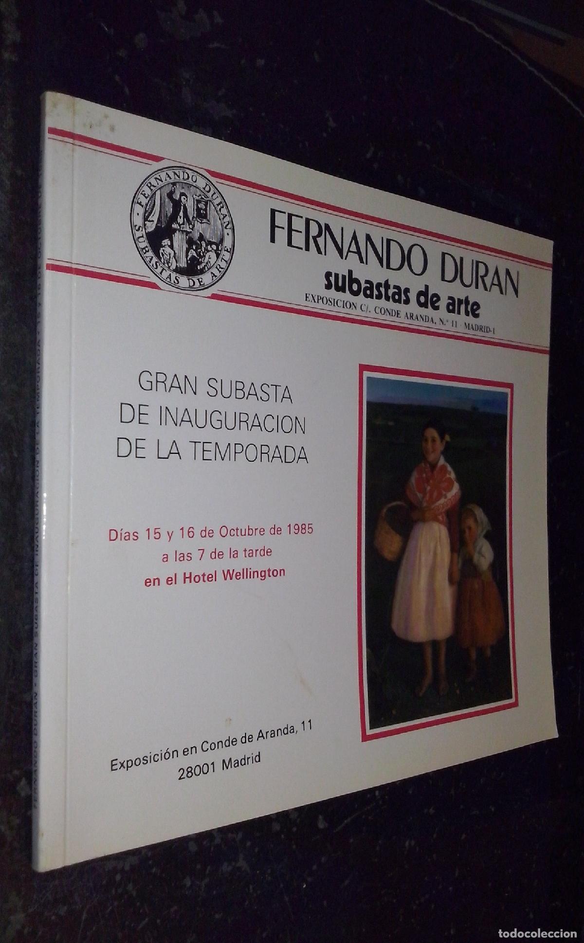 Libri di seconda mano: Fernando Dur&aacute;n. Subastas de arte. Gran subasta de inauguraci&oacute;n de la temporada - CAT&Aacute;LOGO: