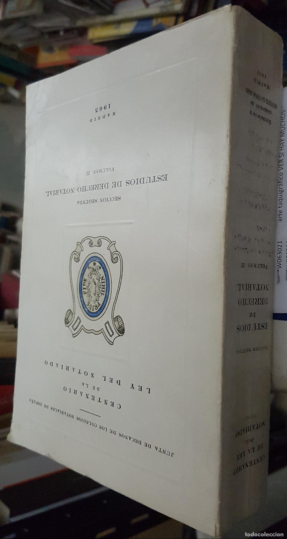 Livros em segunda m&atilde;o: Centenario de la Ley del Notariado. Secci&oacute;n tercera. Estudios de derecho notarial. Volumen II - AA.