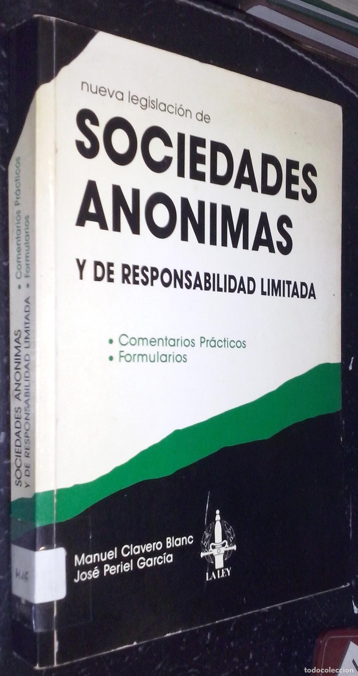 Livros em segunda m&atilde;o: Nueva legislaci&oacute;n de sociedades an&oacute;nimas y de responsabilidad limitada. Comentarios pr&aacute;cticos. Formu