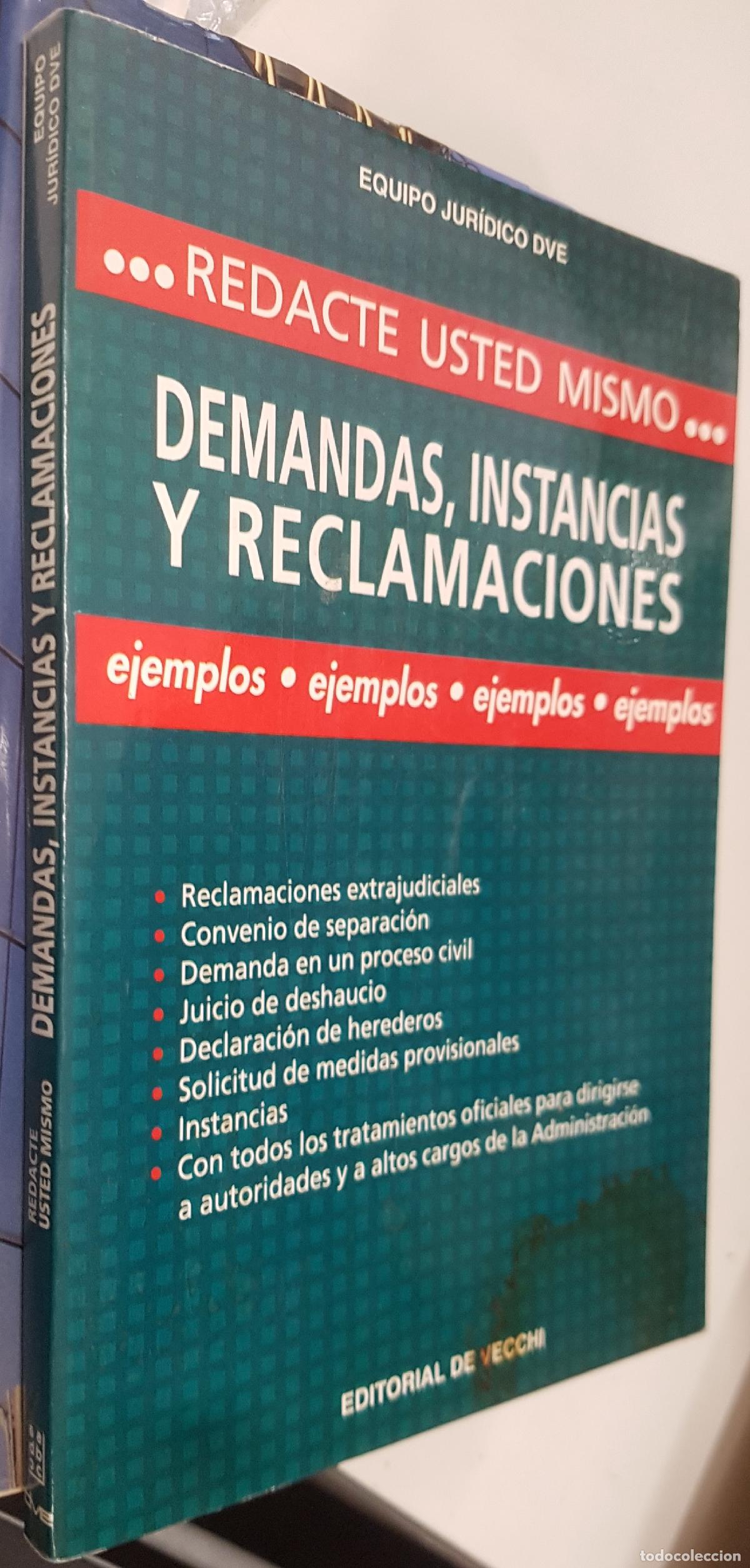 B&uuml;cher: Redacte usted mismo demandas , instancias y reclamaciones. Ejemplos - EQUIPO JUR&Iacute;DICO DVE: