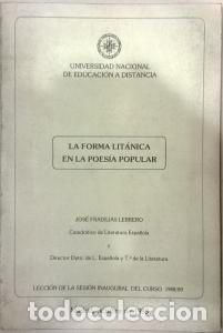 Libri di seconda mano: La forma lit&aacute;nica en la poes&iacute;a popular - FRADEJAS LEBRERO, Jos&eacute;: