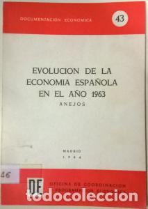 Libri di seconda mano: Evoluci&oacute;n de la econom&iacute;a espa&ntilde;ola en el a&ntilde;o 1963. Anejos - AN&Oacute;NIMO:
