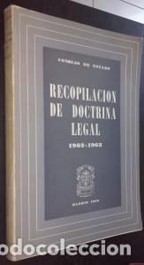 B&uuml;cher: Recopilaci&oacute;n de doctrina legal 1962-1963 - AN&Oacute;NIMO: