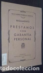 Libros: Reglamento de pr&eacute;stamo con garant&iacute;a personal - AN&Oacute;NIMO: - Foto 1