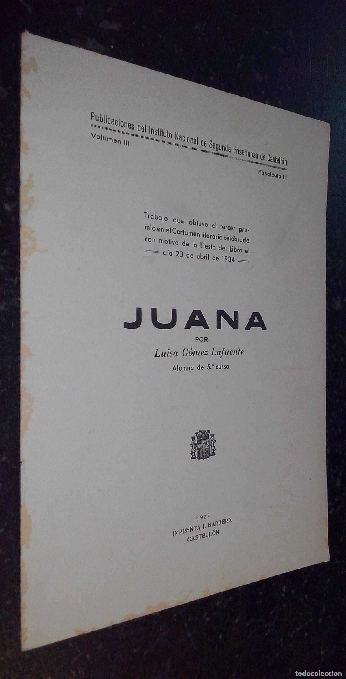 Libros: Juana - G&Oacute;MEZ LAFUENTE, Luisa: - Foto 1