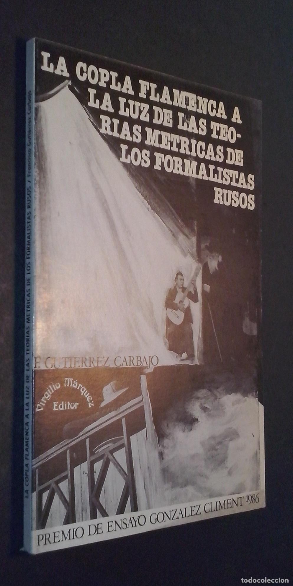 B&uuml;cher: La copla flamenca a la luz de las teor&iacute;as m&eacute;tricas de los formalistas rusos - GUTI&Eacute;RREZ CARBAJO, Fra