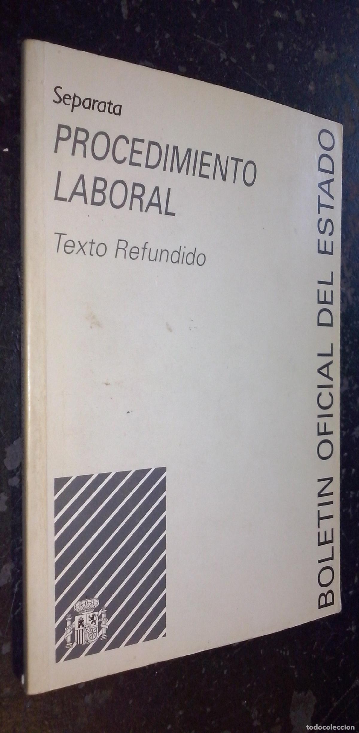 Libri di seconda mano: Procedimiento laboral. Texto refundido. Separata - LEYES: