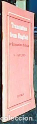 Libros: Translation from English for Intermediate Students - CARTLEDGE, H. A.: