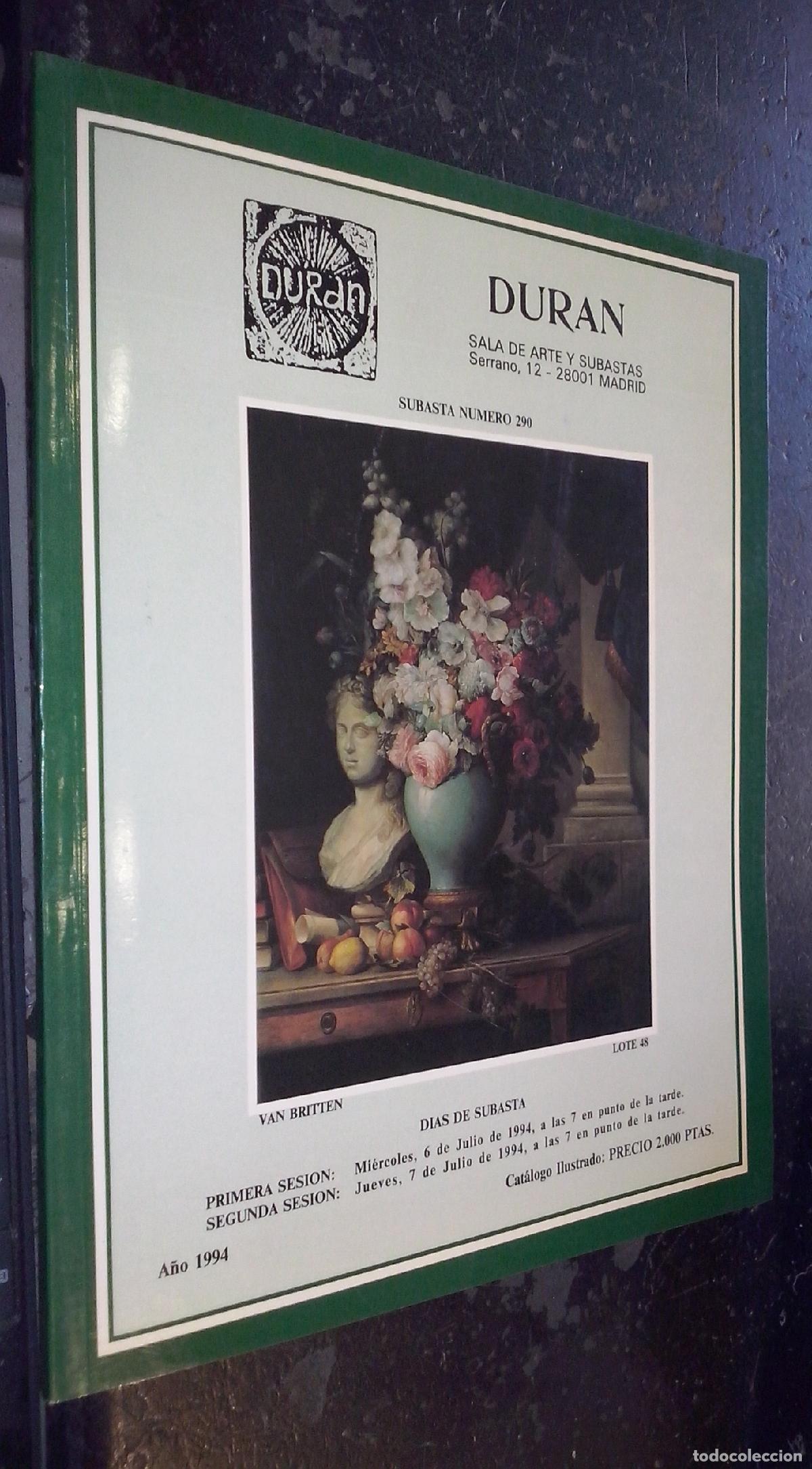 Libri di seconda mano: Duran. Subastas de Arte. N&ordm; - CAT&Aacute;LOGO: