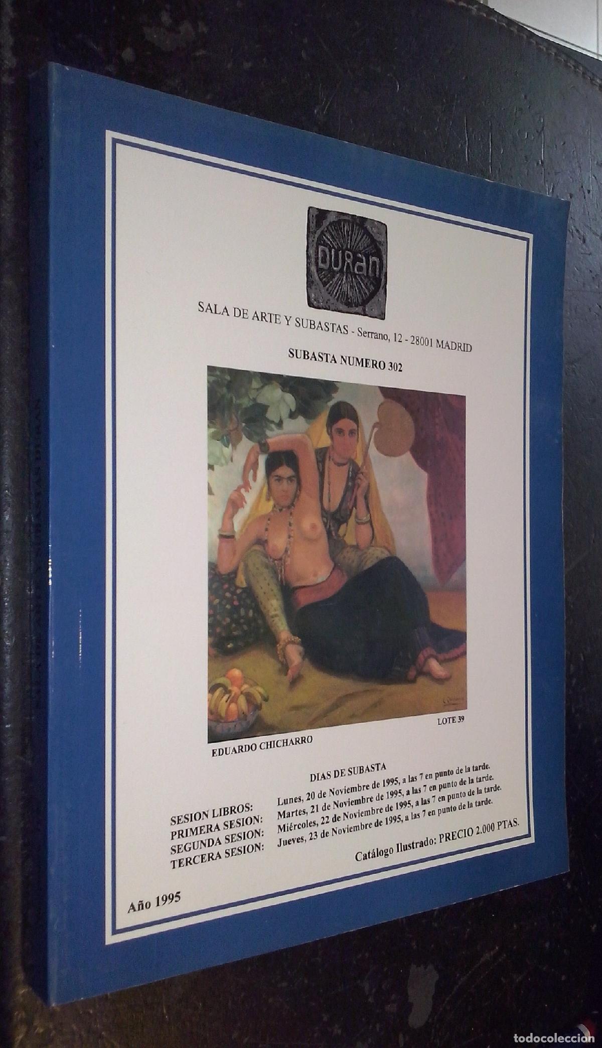 Libri di seconda mano: Duran. Subastas de Arte. N&ordm; 302. A&ntilde;o 1995 - CAT&Aacute;LOGO: