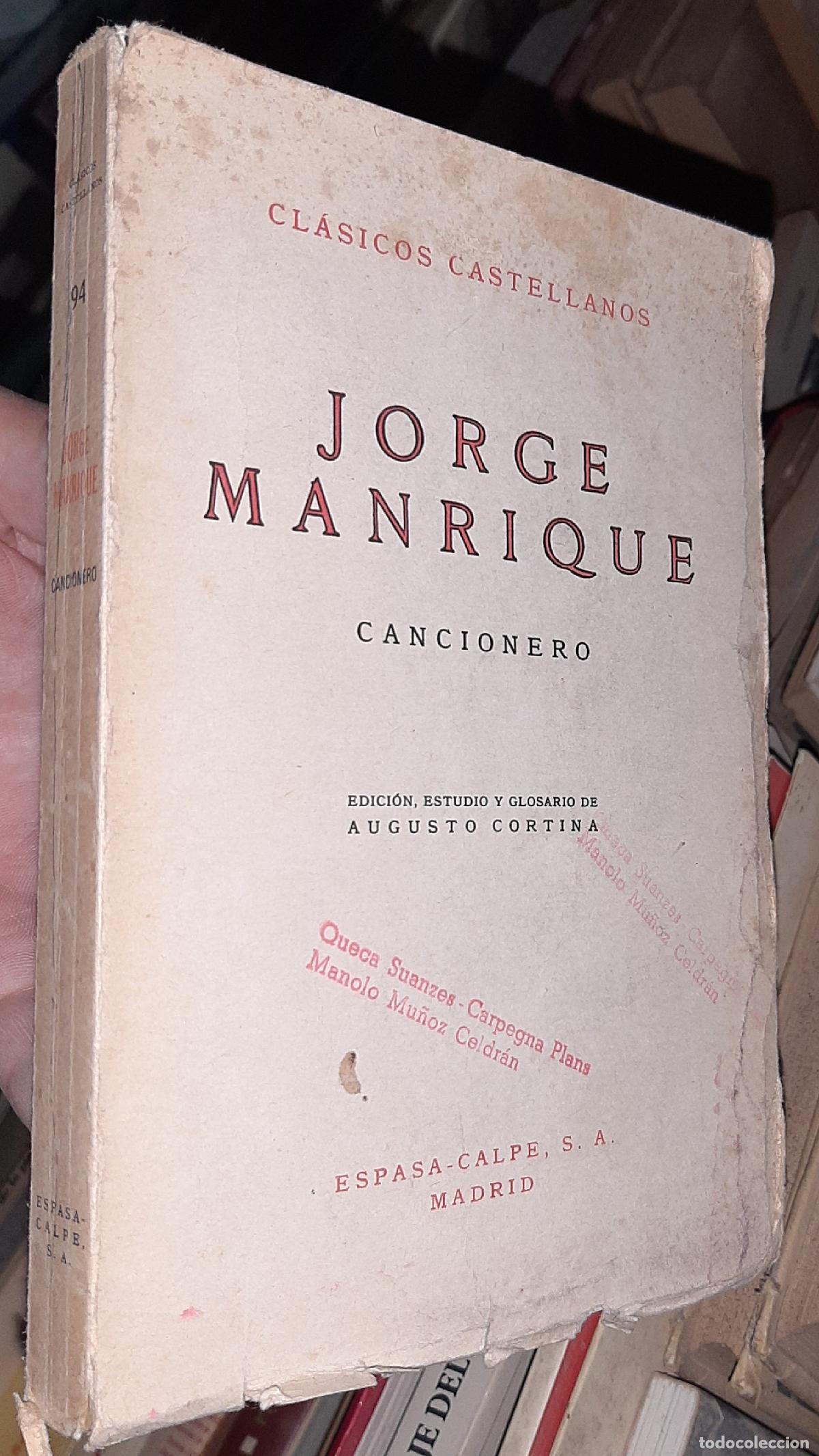 Libri di seconda mano: Cancionero - MANRIQUE, Jorge: