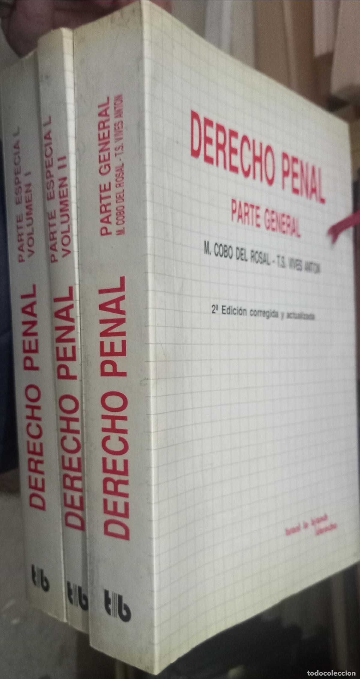 B&uuml;cher: Derecho penal. Parte general. Parte especial. Volumen I y II - COBO DEL ROSAL, M.; VIVES ANT&Oacute;N, T. S